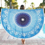 Round Beach Pool Home Shower Towel Blanket Table Cloth Yoga Mat