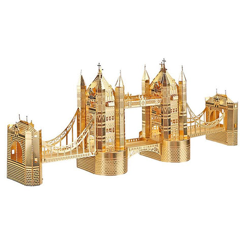 Wincent London Tower Bridge Golden 3D Metal Puzzle Model